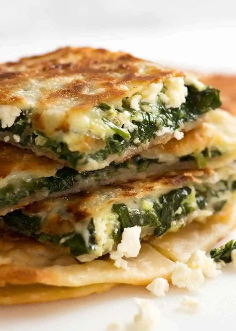 Turkish Flatbread Recipe, Gozleme Recipe, Ground Lamb Recipes, Recipetin Eats, Recipe Tin, Flatbread Recipes, Mediterranean Dishes, Spinach And Feta, Lamb Recipes