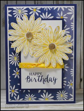 Hi everyone, a little sneak peak at the 'Daisy Delight' stamp set, matching 'Daisy' Punch, and the beautiful 'Delightful Daisy' Designer Se... Daisy Delight Stampin' Up, Birthday Card Handmade, Daisy Cards, Making Greeting Cards, Punch Cards, Stamping Up Cards, Card Handmade, Handmade Birthday Cards, Card Sketches