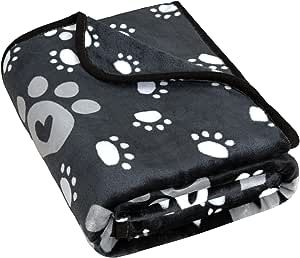 Dogs Fluffy, Cover For Bed, Cute Paw Print, Dog Crate Bed, Dogs Black, Dog Blankets, Puppy Blanket, Crate Bed, Print Throw Blanket