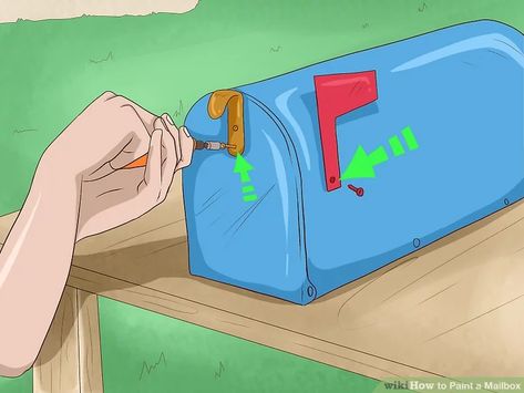 Mailbox Makeover Paint, How To Paint A Mailbox Diy, Painting A Mailbox Diy, Paint Mailbox Ideas, Painting Mailbox Ideas Diy, Paint Mailbox Diy, Painting Mailbox Ideas, Fun Mailbox Ideas, Painted Mailbox Ideas Diy