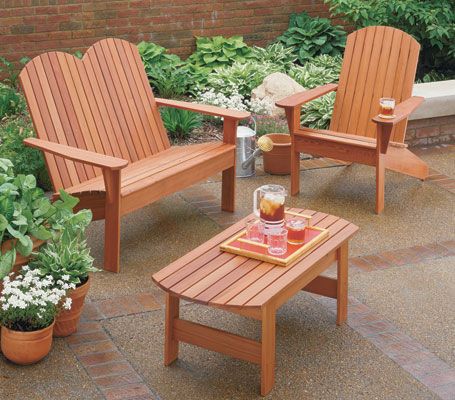 The classic design of this Adirondack furniture has a place in any backyard. And with its simple construction and straightforward joinery, you'll be able to sit back and relax in no time. Build Outdoor Furniture, Rocking Chair Plans, Adirondack Furniture, Hall Bench, Woodworking Chair, Bench Vise, Patio Projects, Woodworking Furniture Plans, Small Woodworking Projects