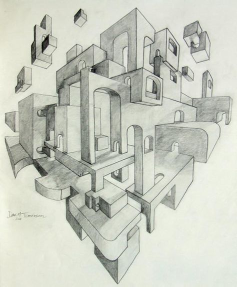 Perspective and Surrealism Perspective Study, 3 Point Perspective, Linear Perspective, Perspective Lessons, Isometric Drawing, Perspective Drawing Lessons, One Point Perspective, Geometric Drawing, Point Perspective