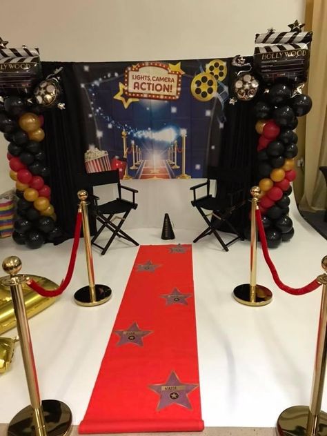 Hollywood Birthday Theme, Gala Dinner Decoration, Vbs Diy, Hollywood Red Carpet Party, 2024 Dance, Hollywood Theme Party Decorations, Hollywood Dance, Hollywood Gala, Broadway Theme