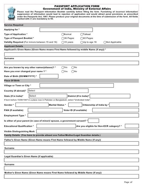 Passport Application Form Roommate Agreement Template, Printable Job Applications, Passport Application Form, Counseling Forms, Passports For Kids, Passport Information, Resume Design Free, Passport Renewal, Passport Services