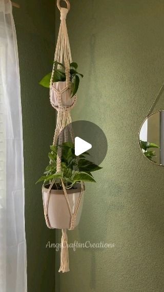 Double Plant Hanger, Macrame Planter, Diy Macrame Plant Hanger, Diy Plant Hanger, Macrame Plant Holder, Macrame Boho, Boho Macrame, Macrame Tutorial, Craft Business