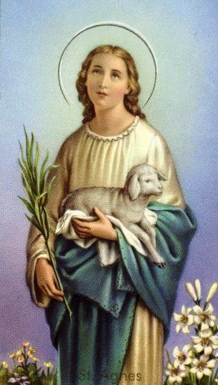 Saint Agnes, Maria Goretti, Vintage Holy Cards, St Agnes, All Saints Day, Prayer Candles, Catholic Art, Patron Saints, Roman Catholic