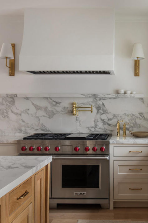 5 Kitchen Countertop Trends for 2024 | The Scout Guide Range Hood Cover Diy, Curved Range Hood, Kitchen Countertop Trends, Range Hood Cover, Wood Range Hood, Hood Cover, Kitchen Range Hood, Trends For 2024, New York Apartment