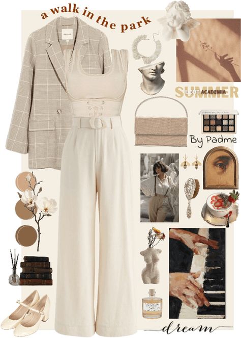 light academia Outfit | ShopLook Wedding Light Academia, Light Acamedia Outfit, Light Acedima Outfits, Outfit Ideas Light Acadamia, Light Academia Summer Outfits, Light Acadamia Womens Fashion, Light Academia Fits, Light Academia Outfit Winter, Light Acedima Aesthetic Outfits