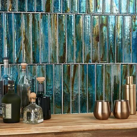 Decorative Tiles | TileBar.com The Deep Ocean, Teal Kitchen, Decorative Wall Tiles, Glass Tile Backsplash, Glass Brick, Ivy Hill Tile, Unique Tile, Glass Subway Tile, Tile Trends