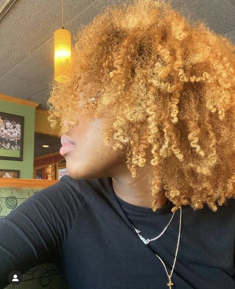 Dark Skin Blonde Hair, Blonde Natural Hair, Black Kids Braids Hairstyles, Dyed Curly Hair, Beauty Hair Color, Hair Color Streaks, Dyed Hair Inspiration, Dyed Natural Hair, Honey Blonde Hair