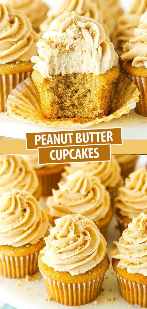 Homemade Peanut Butter Frosting, Heavenly Dessert Recipe, Butter Cupcake Recipe, Dream Dessert, Cupcakes With Chocolate, Peanut Butter Cupcakes, Butter Cupcakes, Lost 100 Pounds, Peanut Butter Frosting