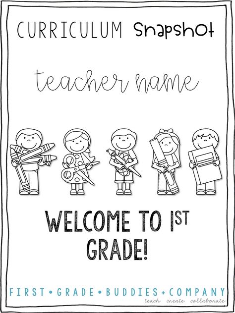 Just this week we had our Curriculum Night with parents.  In our district, Curriculum Night is a time for parents to come to the classroo... Kindergarten Curriculum Night, Curriculum Night, Parent Night, Kindergarten Curriculum, Two Friends, Family Night, Student Work, Grade 1, First Grade