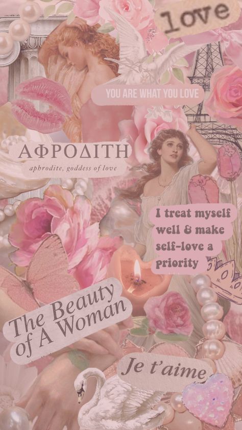 #aphrodite #aphroditeaesthetic #pink #pinkandwhite #pinkaesthetic #wallpaper #aphroditewallpaper #love #loveaesthetic #pearls #pinkwallpaper #renissance #goddess #goddessoflove Aphrodite Cabin, Freya Goddess, Aphrodite Aesthetic, Aphrodite Goddess, Greek Mythology Gods, Iphone Wallpaper Classy, Earthy Aesthetic, Dream Anime, Pastel Pink Aesthetic