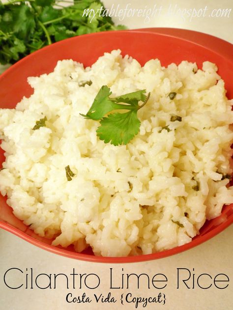 Cilantro Lime Rice {Costa Vida Copycat} on MyRecipeMagic.com Home Made Chipotle, Chipotle Rice, Apartment Meals, Coconut Rice Recipe, Cilantro Rice, Rice Recipes For Dinner, Dominican Food, Perfect Rice, Meatless Recipes