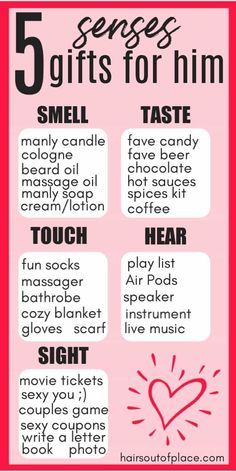 Unique Valentines Gifts For Him, 5 Senses Gifts For Him, 5 Senses Gifts, Birthday Rewards, Man Candle, Unique Valentines Gifts, Mens Soap, 5 Senses, Holiday Break