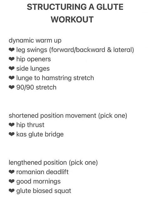 Dynamic Warm Up, Hamstring Stretch, Glute Workout, Side Lunges, Hip Openers, Glute Bridge, Hip Thrust, Glutes Workout, Pick One