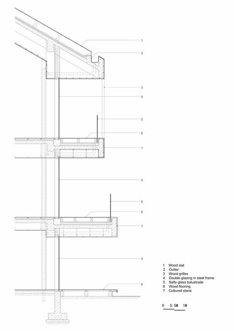 Balcony Detail, Architectural Sections, Wall Section Detail, Wall Detail, Detail Drawing, Apple Park, Wood Facade, Covered Balcony, Student Housing