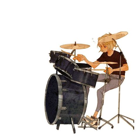 Gwen's drum tabs🌟 #gwenstacy #maryjane Gwen Drumming, Drummer Drawing, Music Poses, Drum Drawing, Drummer Art, Music Drawings, The Drums, Music Illustration, 캐릭터 드로잉