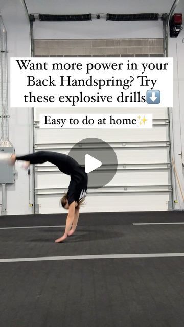 Rosie on Instagram: "Want More Power in your Back Handspring?! Try these Explosive Drills✨Easy to do at home✨
•
•
•
•
•
•
•
#tumbling #Gymnastics #Dancer #Dance #Gymnast #Tutorial #step #Acro #Acrobatics #TumblingTricks #Coach  #Teacher #Teach #LearnWithMe #Tumble #Cheer #Cheerleader #Flips #Backflip #tumblingislife #coachrosie #backhandsprings #backhandspring #drills #conditioning #work #workout #athomedrills #athomeworkouts" Teaching Back Handsprings, Backhandspring Drills, Back Handspring Tutorial, Back Hand Spring, Gymnastic Drills, Back Handspring Drills, Tumbling Tips, Gymnastics Conditioning, Tumbling Gymnastics