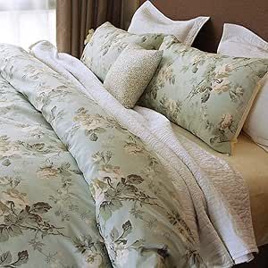 Brandream French Country Garden Toile Floral Duvet Cover King Size Bedding Set Cotton Asian Style Tapestry Chinoiserie Peony Blossom Tree Branches Multicolored Design (King,Mint Green) French Country Bedding, French Country Cottage Decor, Country Bedding, Floral Bedding Sets, French Country Bedrooms, Duvet Cover King, Queen Size Duvet Covers, French Country Garden, Toddler Bed Set