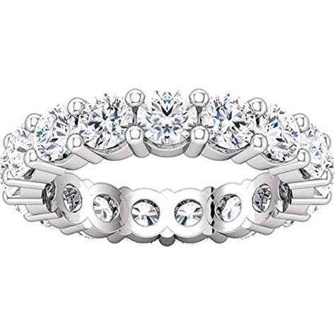 5 Carat (ctw) 14K White Gold Round Diamond Ladies Eternity Wedding Anniversary Stackable Ring Band Value Collection. Rings Expensive, Big Diamond, Wedding Anniversary Rings, Expensive Jewelry, Diamond Anniversary, Stackable Ring, Ring Band, Conflict Free Diamonds, Jewelry Lover