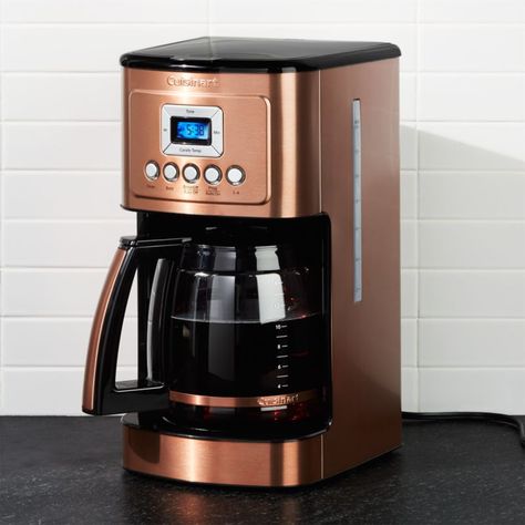 Sale ends soon. Free Shipping. Shop Cuisinart ® Copper 14-Cup Perfectemp Programmable Coffee Maker. This lovely-to-look-at programmable coffee maker has a beautiful copper finish. Coffee Urn, Cappuccino Maker, Cappuccino Machine, Percolator Coffee, Modern Restaurant, Large Coffee, Milk Frother, Restaurant Interior Design, Coffee Grinder