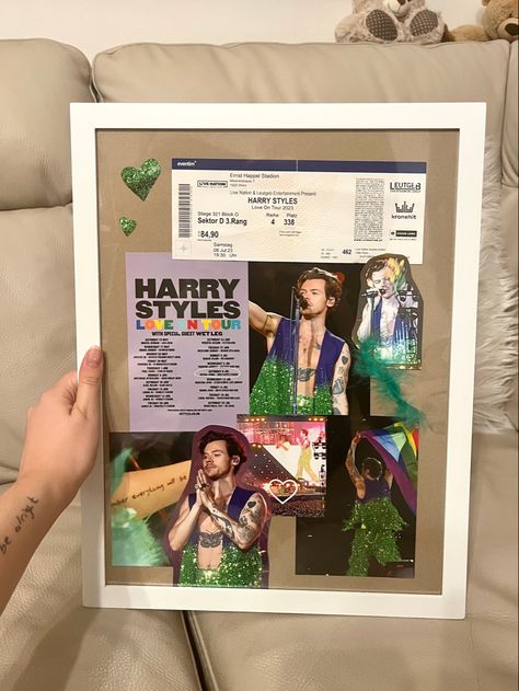 Concert Ticket Display, Ticket Display, Memory Frame, Concert Ticket, Taylor Swift Funny, Harry Styles Love On Tour, Concert Tickets, Love On Tour, Frame Display