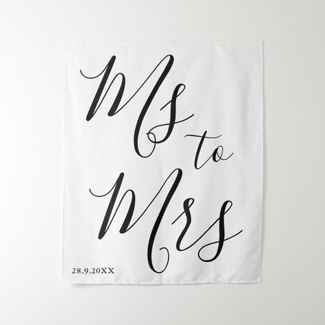 Miss To Mrs Backdrop, Ms To Mrs, Bridal Shower Photo Prop, Bachelorette Party Decor, Bachelorette Banner, Bridal Shower Banner, Miss To Mrs, Bridal Shower Photos, Bachelorette Party Decorations