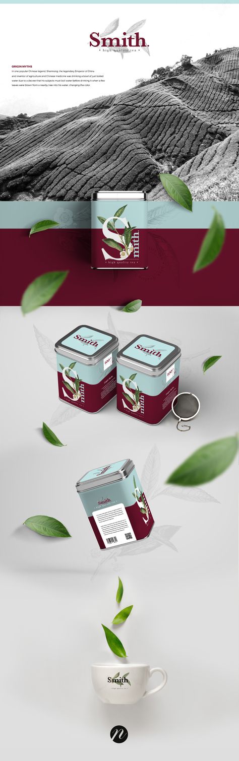 Smith Tea on Behance Tea Brands, Branding Graphic Design, Will Smith, Branding, Packaging, Graphic Design, Tea, Design