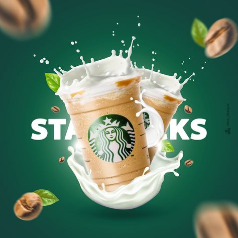 "Finding inspiration in every sip. Thank you, @starbucks ! ✨☕️" Starbucks Banner Design, Starbucks Social Media Design, Starbucks Graphic Design, Starbucks Social Media, Coffee Ads Design, Starbucks Campaign, Starbucks Layout, Coffee Poster Design Graphics, Coffee Design Poster