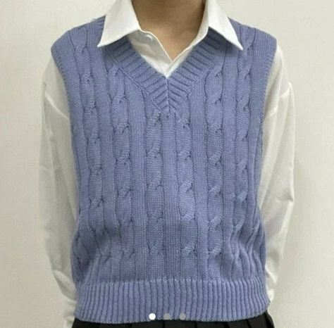 Purple Sweater Vest Outfit Men, Light Blue Vest Outfit Men, Light Blue Male Outfit, Blue Sweater Vest Outfit Men, Light Blue Sweater Vest Outfit, Male Coquette Outfits, Blue Male Outfit, Marvel Bounding, Cinnamoroll Outfit