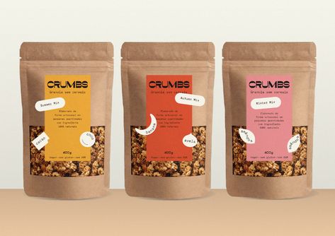 Granola Brands, Homemade Cereal, Packaging Snack, Pouch Packaging, Cookie Packaging, Homemade Granola, Packaged Food, Tea Packaging, Food Packaging Design