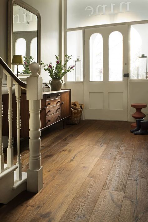 22 hallway flooring ideas - The English Home Living Room Floor Ideas, Hallway Flooring Ideas, Rustic Entryway Ideas, Rustic Oak Flooring, Classy Interior, Engineered Wood Floors Oak, Cottage Flooring, Cotswold House, Cottage Woods