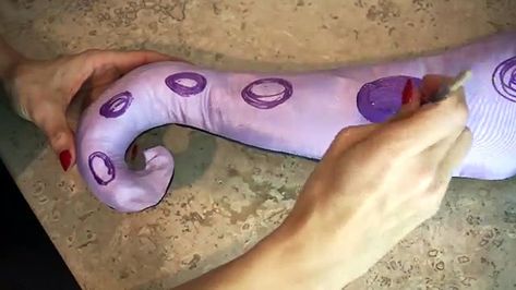 How To Make Tentacles, How To Make Ursula Tentacles, Diy Tentacles, Ursula Costume Makeup, Ursula Tentacles, Makeup Forever Primer, Ursula Costume Diy, Sea Witch Costume, Ursula Makeup