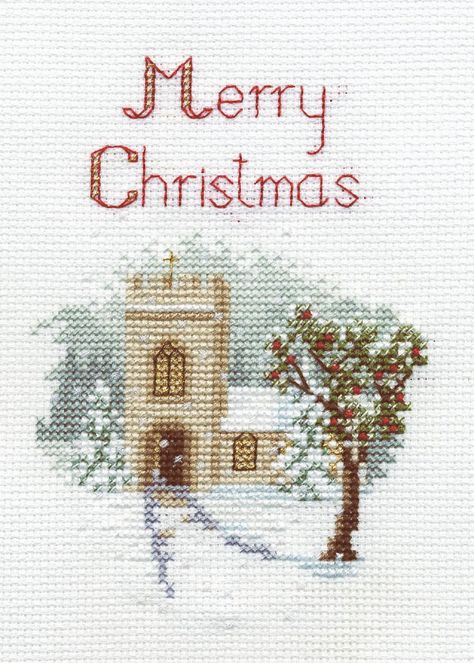 Christmas Card Cross Stitch, Beautiful Christmas Greetings, Bothy Threads, Cross Stitch Christmas, Embroidery Gifts, Card And Envelope, Cross Stitch Cards, Stitch Christmas, Cross Stitch Patterns Christmas