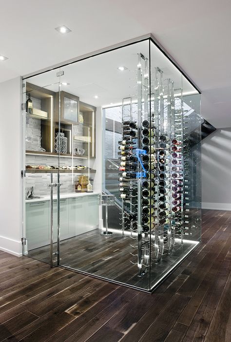 Creating an All Glass Wine Cellar or Room Fake Walls, Glass Wine Cellar, Wine Closet, Wine Cellar Door, Home Wine Cellars, Custom Wine Cellars, Wine Cellar Design, Cellar Design, Wine Wall