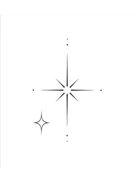 Four Point Star Tattoo, Sparkle Tattoo Ideas, Ster Tattoo, Baroque Tattoo, Sparkle Tattoo, Simple Forearm Tattoos, Matching Tats, Beginner Tattoos, Small Hand Tattoos