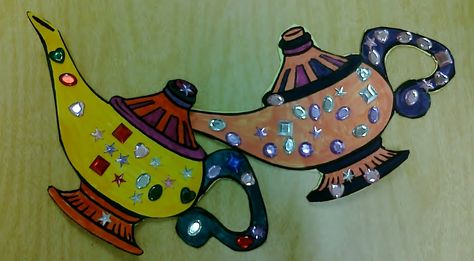 Aladdin Crafts, Sen Activities, Aladdin Art, Fairy Tale Crafts, Movie Crafts, Travel Crafts, Youth Services, Ali Baba, Theme Activity