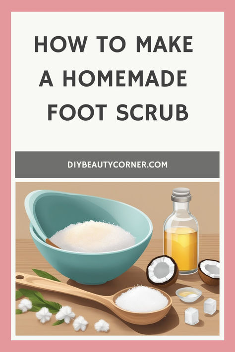 How to Make a Homemade Foot Scrub Foot Scrub Diy Exfoliating, Foot Mask Diy, Diy Foot Scrub Recipes, Homemade Foot Cream, Exfoliate Legs, Feet Scrub, Medicinal Remedies, Foot Scrub Recipe, Homemade Foot Scrub