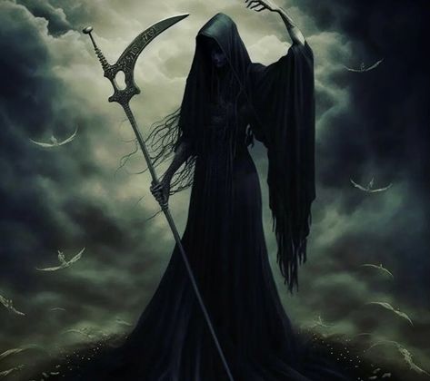 Saturn In Scorpio, Female Grim Reaper, Grim Reaper Drawing, Reaper Drawing, Dark Academia Prints, Dreams Photo, Don't Fear The Reaper, Cd Cover Design, Grim Reaper Art