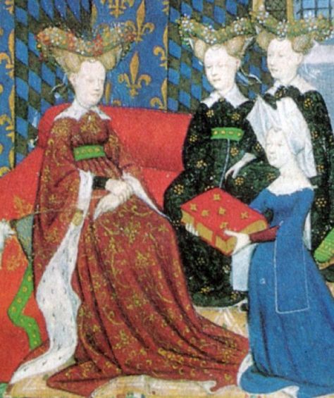 Fashion History of the High and Late Middle Ages ~ Medieval Clothing ~ Headgear of the Middle Ages ~ Note the Horn Shaped Head Dress 15th Century Fashion, 15th Century Clothing, Medieval Woman, Jan Van Eyck, Late Middle Ages, Medieval Life, Medieval Costume, Medieval Clothing, Medieval Fashion