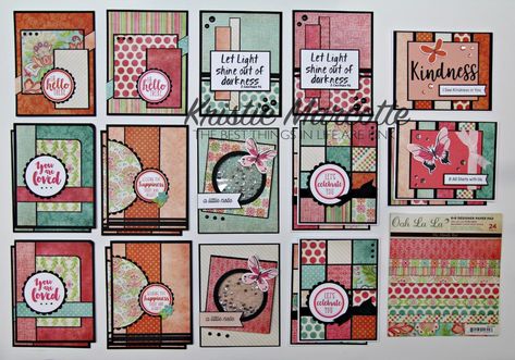 My Mind’s Eye – Oh La La For Her – cards from 6×6 paper pad – Kristie Marcotte Paper Pad Cards, One Sheet Wonder Cards, 21 Cards, Kristie Marcotte, One Sheet Wonders, One Sheet Wonder, Honey Bee Stamps, Scrapbook Tutorial, Greeting Card Ideas