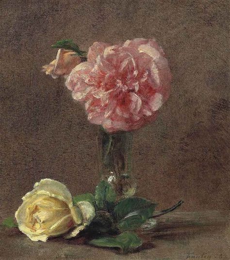 Fantin Latour Rose, Fantin Latour, Henri Fantin Latour, Social Art, Baroque Art, European Paintings, Flower Paintings, Gallery Wall Decor, Impressionism Art