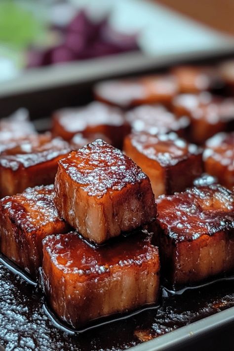 Pork Belly Recipe Oven, Sticky Pork Belly, Chinese Pork Belly, Asian Pork Belly, Baked Pork Ribs, Honey Garlic Pork, Garlic Pork Chops, Belly Pork, Garlic Pork