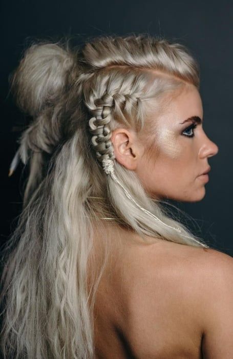 12 Coolest Viking Hairstyles Women in 2023 - The Trend Spotter Viking Hairstyles For Women, Viking Hairstyles Female, Viking Hairstyle, Khaleesi Hair, Snake Braid, Viking Hairstyles, Mohawk Styles, Viking Braids, Large Curls