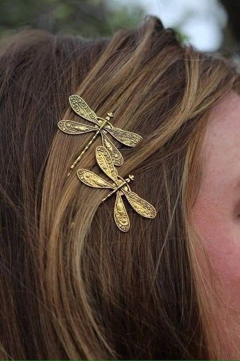 Dragonfly Accessories, Dragon Fly Hair Clip, Butterfly Gold Hair Clip, Metal Butterfly Hair Clips, Dragonfly Earrings Brass, Hair Serum, Serum, Hair Accessories, Hair