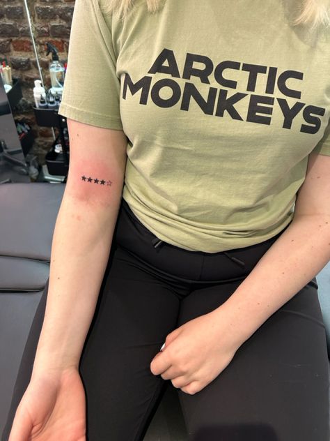 @onebyonetattoo in London Artic Monkey Tattoos, 505 Tattoo, Monkeys Tattoo, Arctic Monkeys Tattoo, Monkey Tattoos, Stick N Poke Tattoo, Artic Monkeys, Poke Tattoo, Stick And Poke