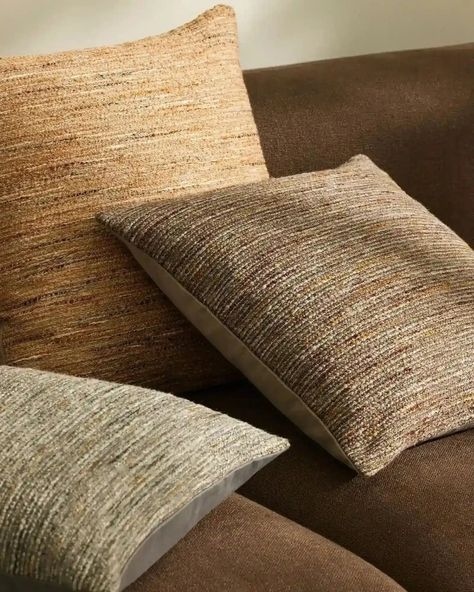 Bringing a combination of soft bouclé yarns, Vista by Weave Home (pictured in three colourways) is a timeless cushion with a unique and visually appealing finish. If you are loving the gorgeous cocoa and caramel tones that are trending, pop over to Ink and Brayer and explore our new season cushions. Wonderfully textural and delicious! Follow the link in our bio to shop SHOP BY PRODUCT> CUSHIONS> NEW SEASON ARRIVALS #designercushions #cushions #pillows #cushioncombos #pillows #designerpill... Linen Candle, Organic Structure, Towel Rug, Feature Chair, Earthy Style, Japandi Interior, Bedroom Cabinets, Boucle Yarn, Office Sofa