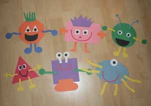 On the lesson plans for this week - shape monsters craft Kindergarten Numeracy, Monster Template, Shape Monster, Preschool Shapes, Shape Activities, Monster Craft, Teaching Shapes, Monster Crafts, Shapes Preschool