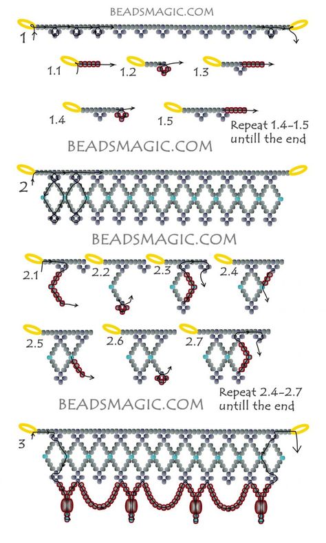 Bead Mosaic, Diy Necklace Patterns, Simple Beaded Necklaces, Beads Magic, Beads Craft Jewelry, Beaded Necklace Patterns, Bead Crochet Patterns, Motifs Perler, Beaded Jewelry Necklaces